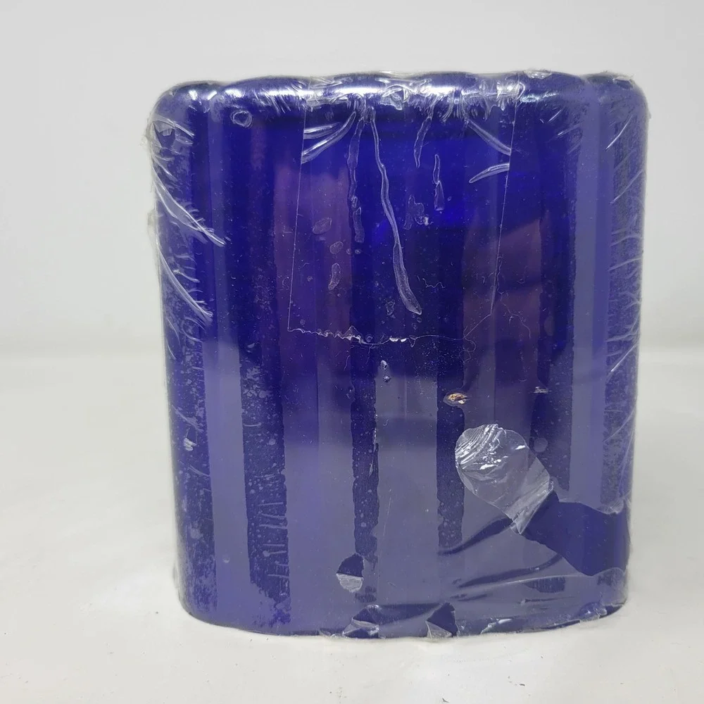 Lady Suzanne 4 Piece Vintage Bathroom Set Cobalt Blue Ribbed Polystyrene New